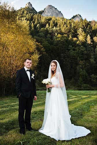 Plener ślubny Tatry. Fotografia ślubna w miastach Nowy Targ, Zakopane, Kraków. Fotograf na wesele - Podhale.